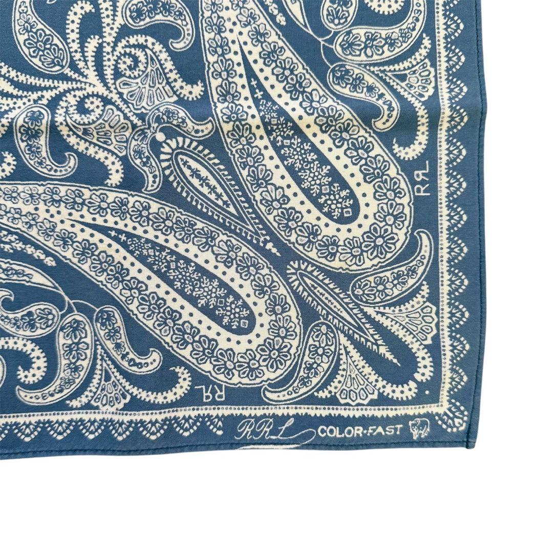 初期【RRL】ペイズリー柄　インディゴバンダナ