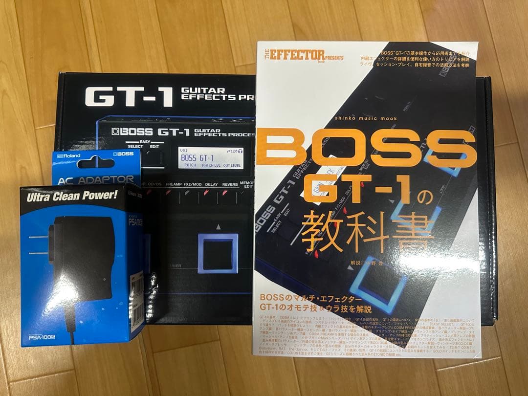 BOSS マルチエフェクター GT-1＆純正アダプター＆GT-1の教科書 セット