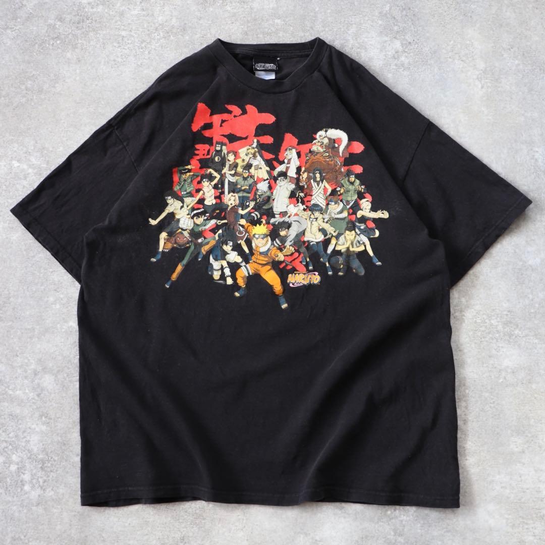 00s アニメ ヴィンテージ ナルト NARUTO 全員集合 Tシャツ