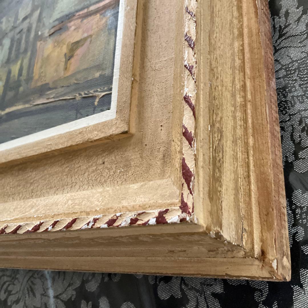 額縁　絵画油絵付き　レトロ