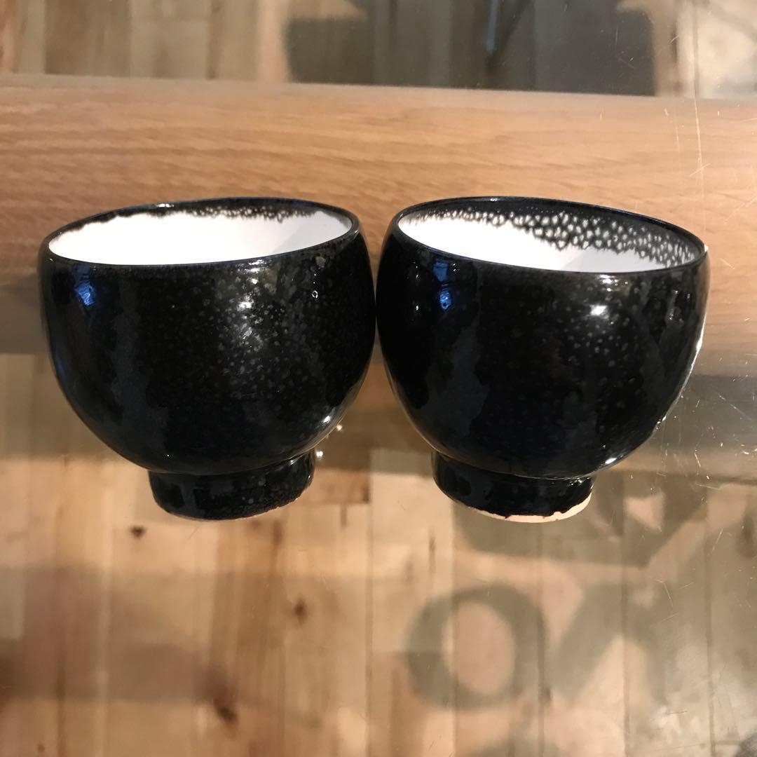 人間国宝 【清水卯一】 油滴釉 汲出碗 油滴天目 煎茶器 2