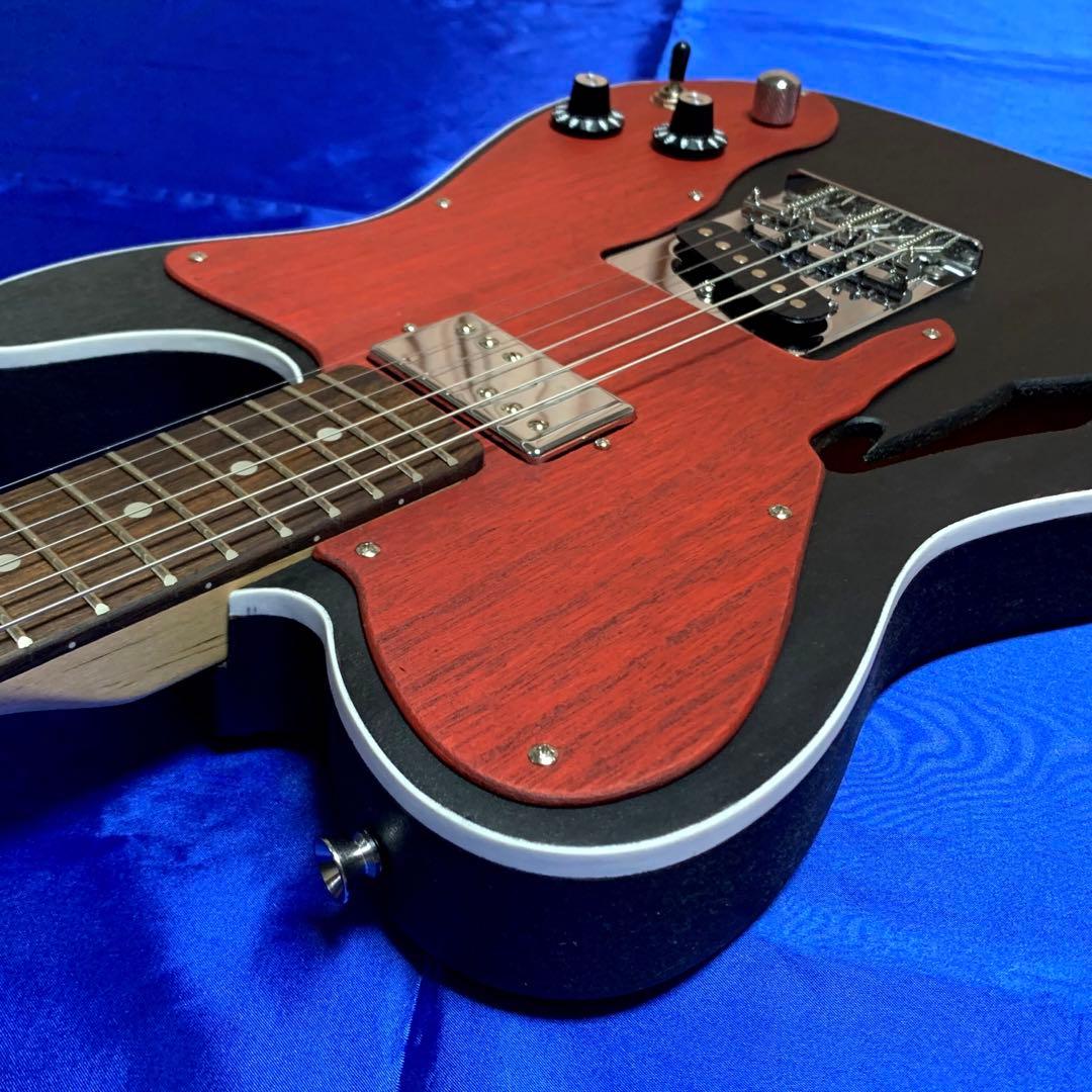 テレキャスター シンラインタイプ エレキギター 赤黒