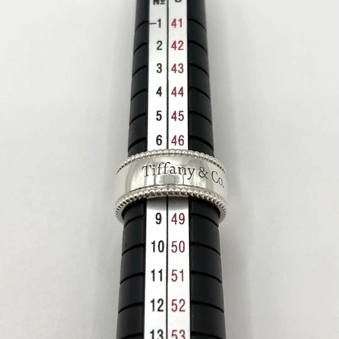 TIFFANY&Co.【超希少】ミルグレインロゴワイドリング　　約8号弱　付属品