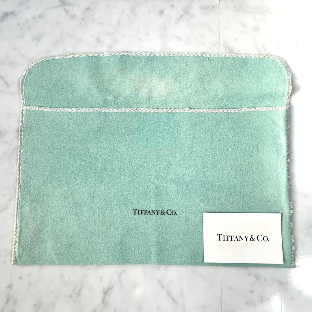希少 ティファニー パーティーバッグ クラッチバッグ ブラックティファニーブルー