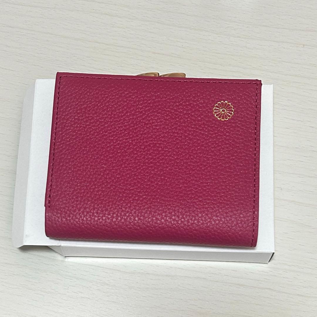 皇居 財布 二つ折り がま口 ピンク ローズ - メルカリ