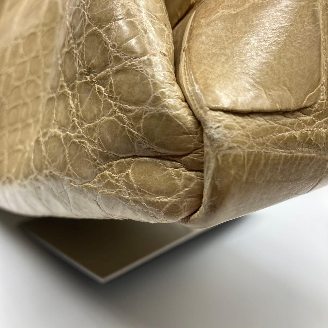 ⭐️ 定価数十万 マウロゴヴェルナ 本革 クロコダイル ワニ革 バッグ　イタリア製