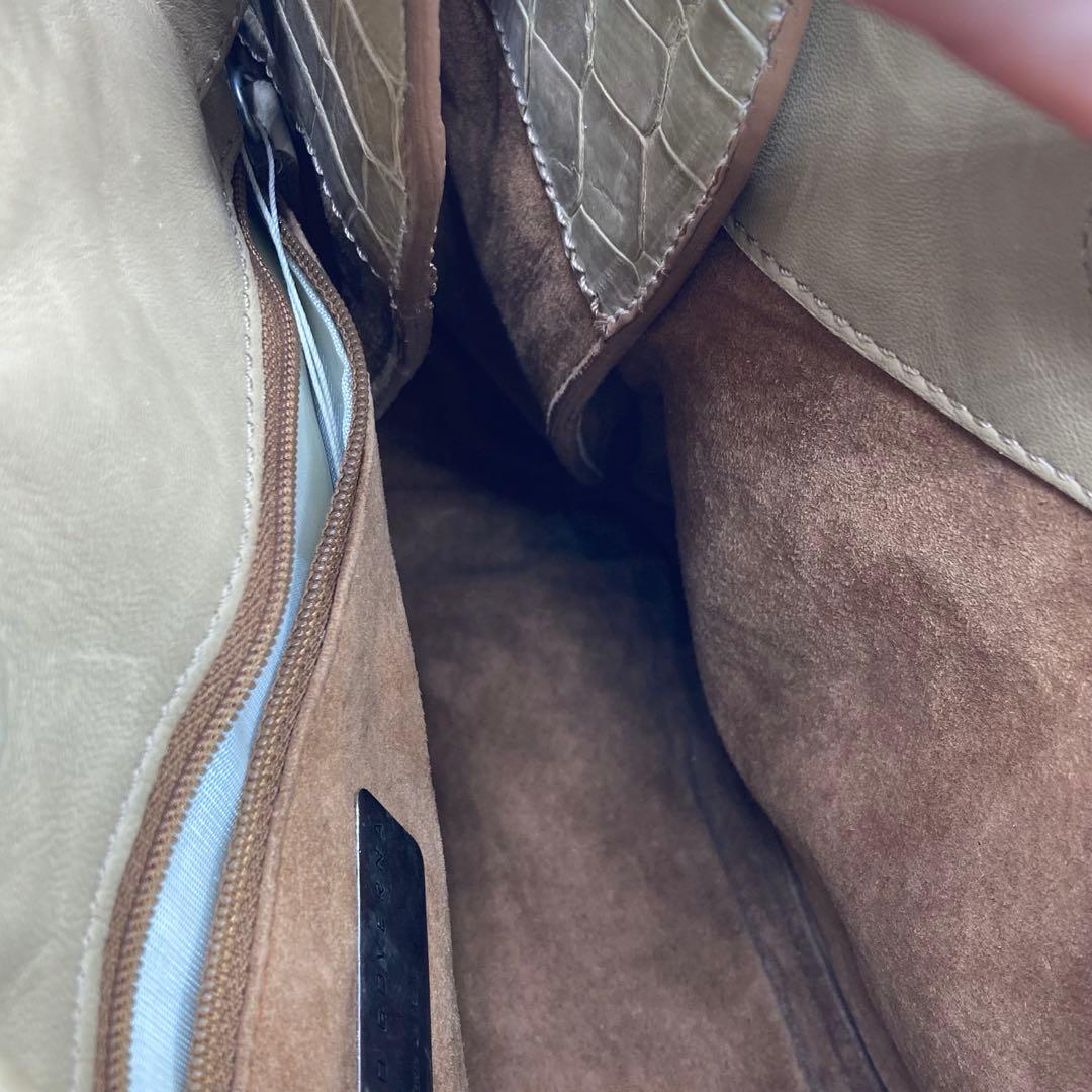 ⭐️ 定価数十万 マウロゴヴェルナ 本革 クロコダイル ワニ革 バッグ　イタリア製