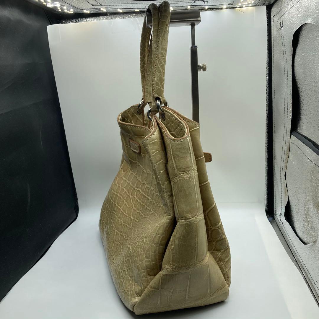 ⭐️ 定価数十万 マウロゴヴェルナ 本革 クロコダイル ワニ革 バッグ　イタリア製