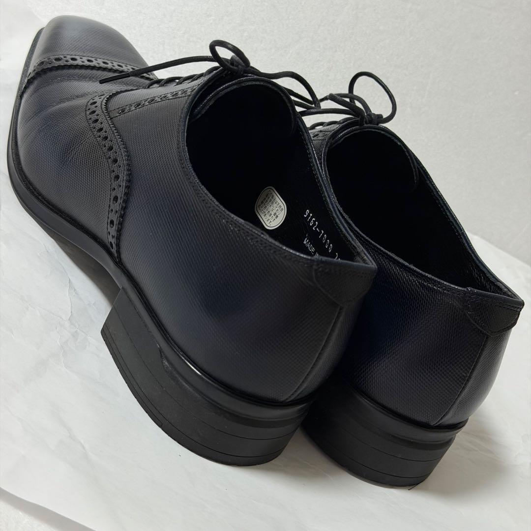 美品 ムッシュニコル 本革 スクエアトゥ ドレスシューズ 26cm レザー 内羽