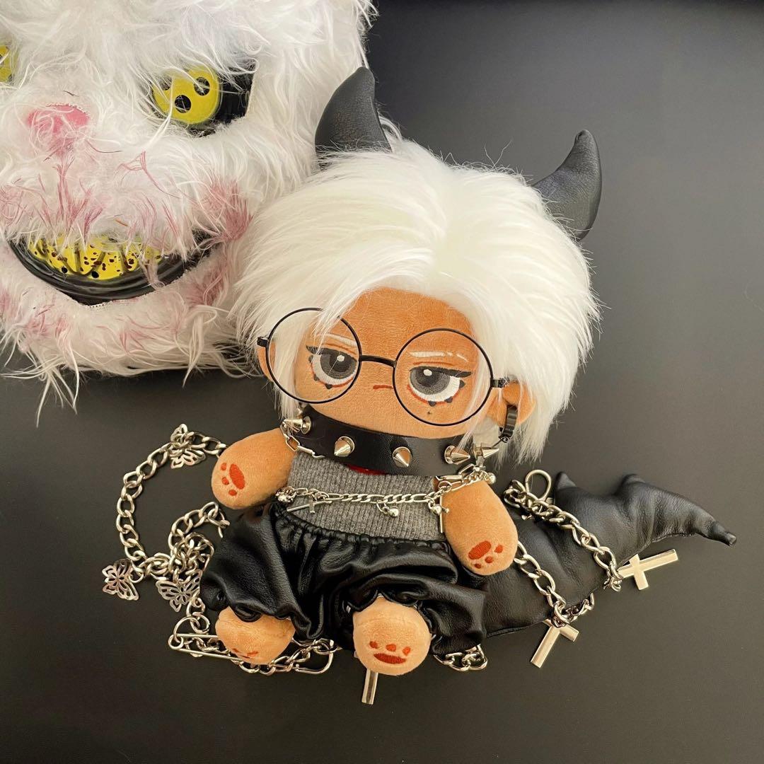 20cm 悪魔 尻尾、角あり ぬいぐるみ 着せ替え 専用衣装（王一博 肖戦