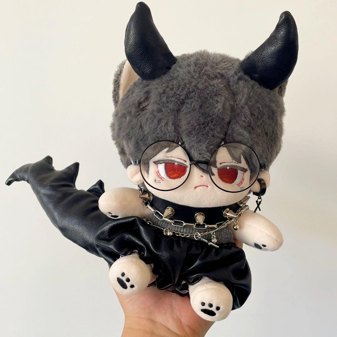 20cm 悪魔 尻尾、角あり ぬいぐるみ 着せ替え 専用衣装（王一博 肖戦