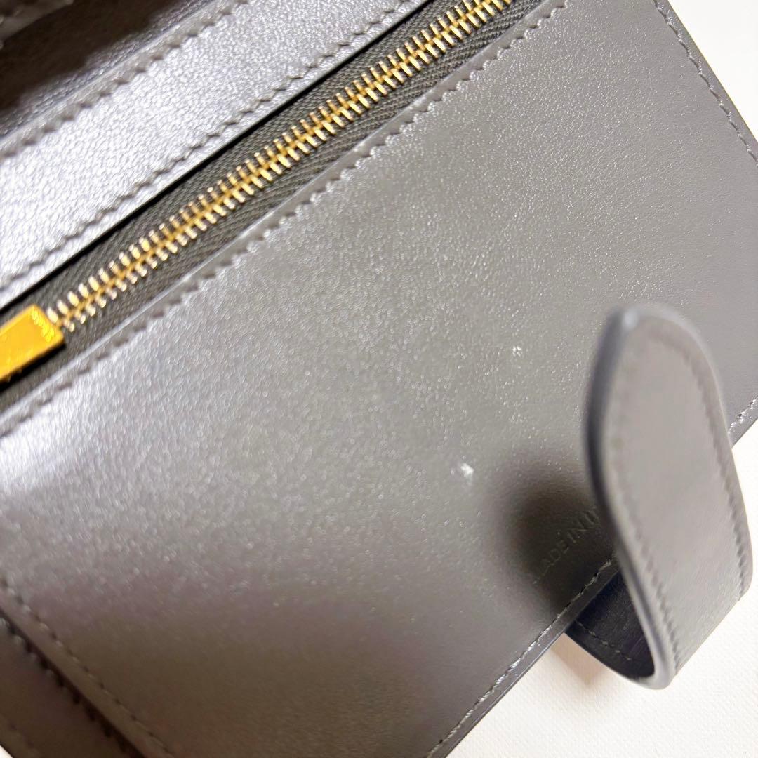 【CELINE】セリーヌ ミディアムストラップウォレットオールグレー