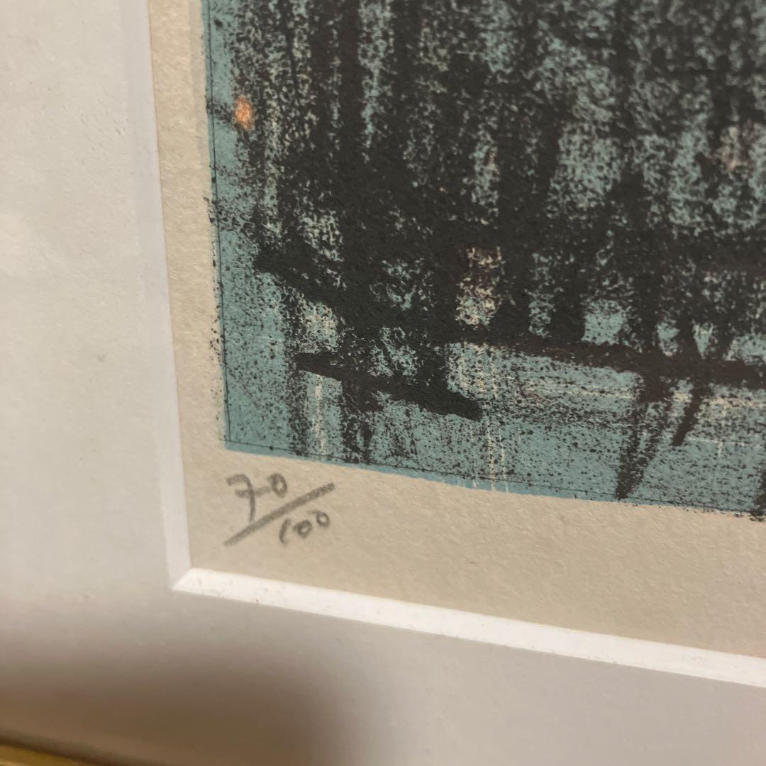 小澤清人 ビー玉と猫　リトグラフ