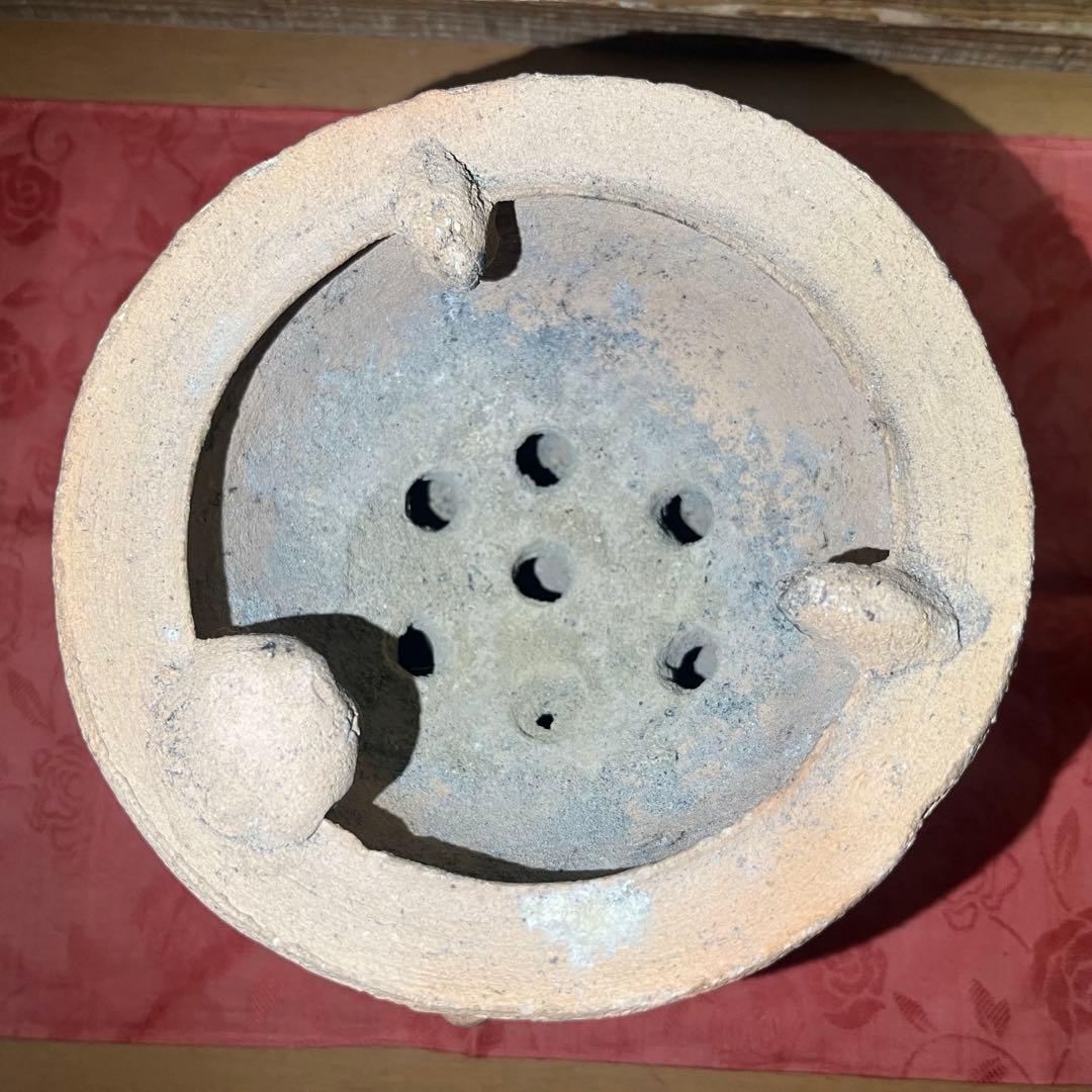 鈴*木様 煎茶道具 炉 鬼面地小爐 一方堂造