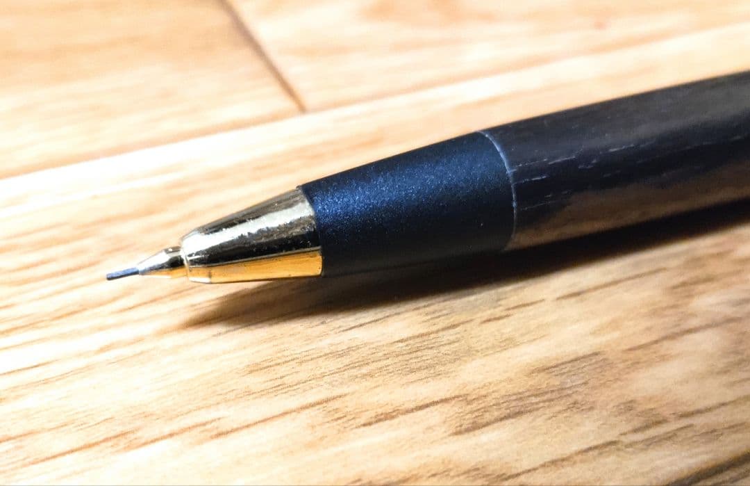 野原工芸 黒柿 旧型シャープペンシル 固定式口金、ウッドキューブ付き