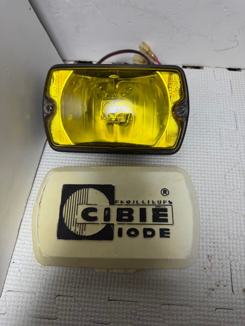 希少/カバー付当時物CIBIEフォグランプIODE35 シビエドライビングランプ 希少 未使用 当時物 CIBIE シビエ 35 イエローフォグ ライト 角 カバー