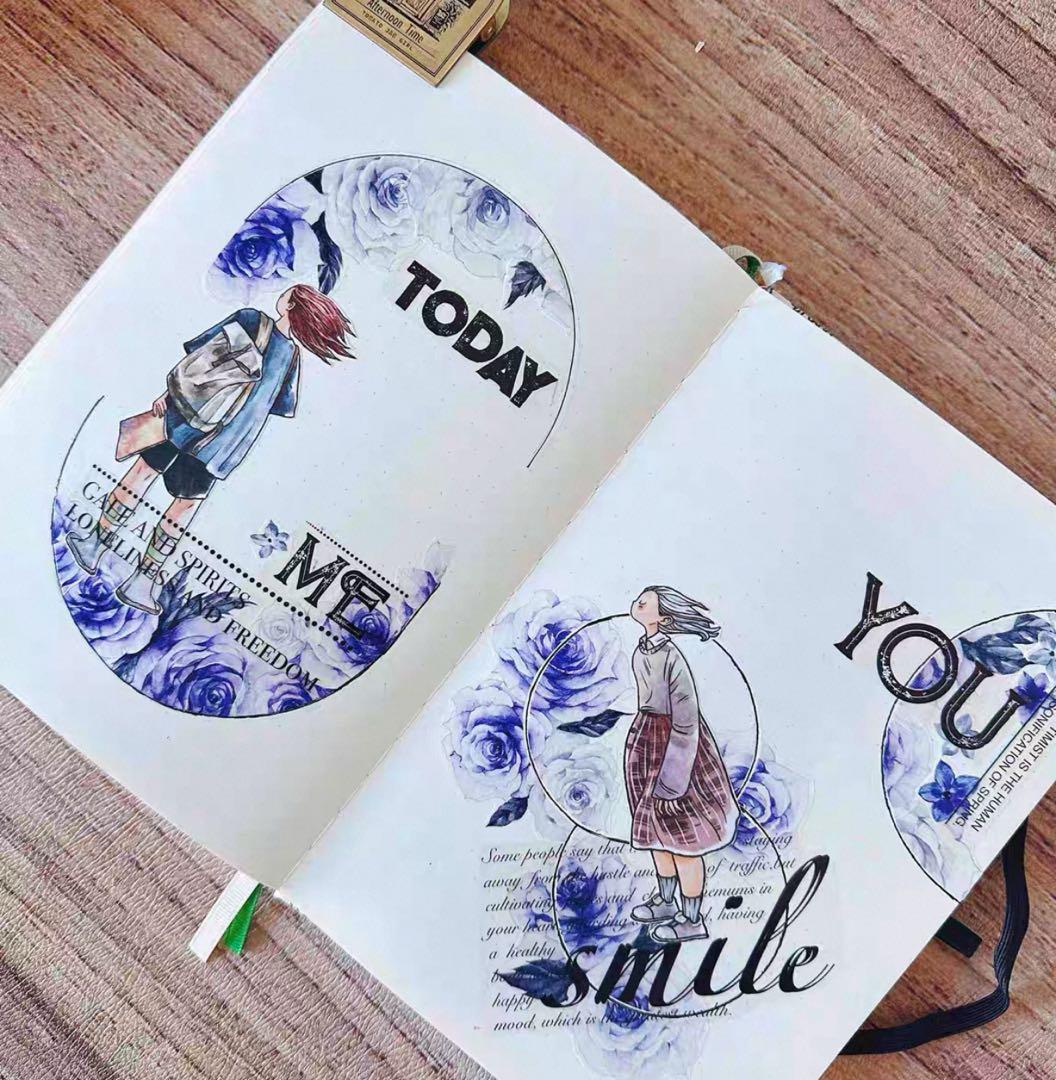 新品 凝夜紫シリーズ PET亮面マスキングテープ マステ 6m