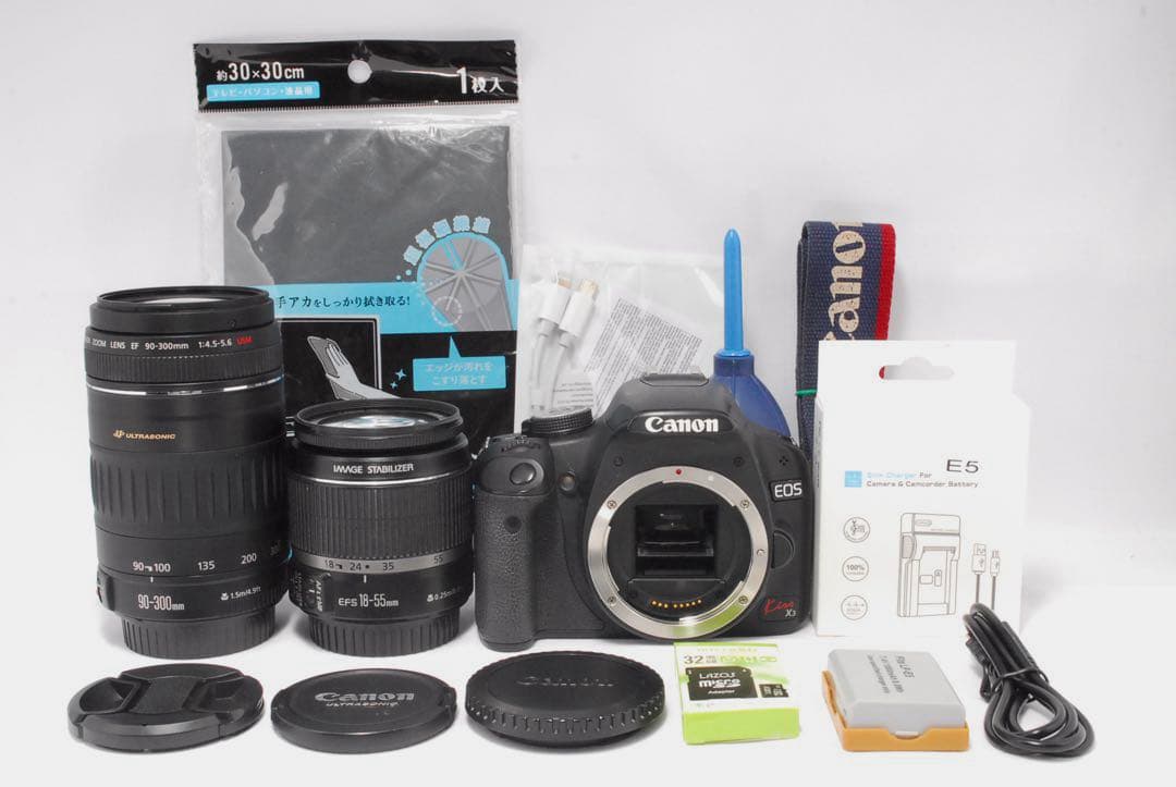 手ぶれ補正機能付き✨Canon kiss X3 ダブルレンズ✨カメラデビュー