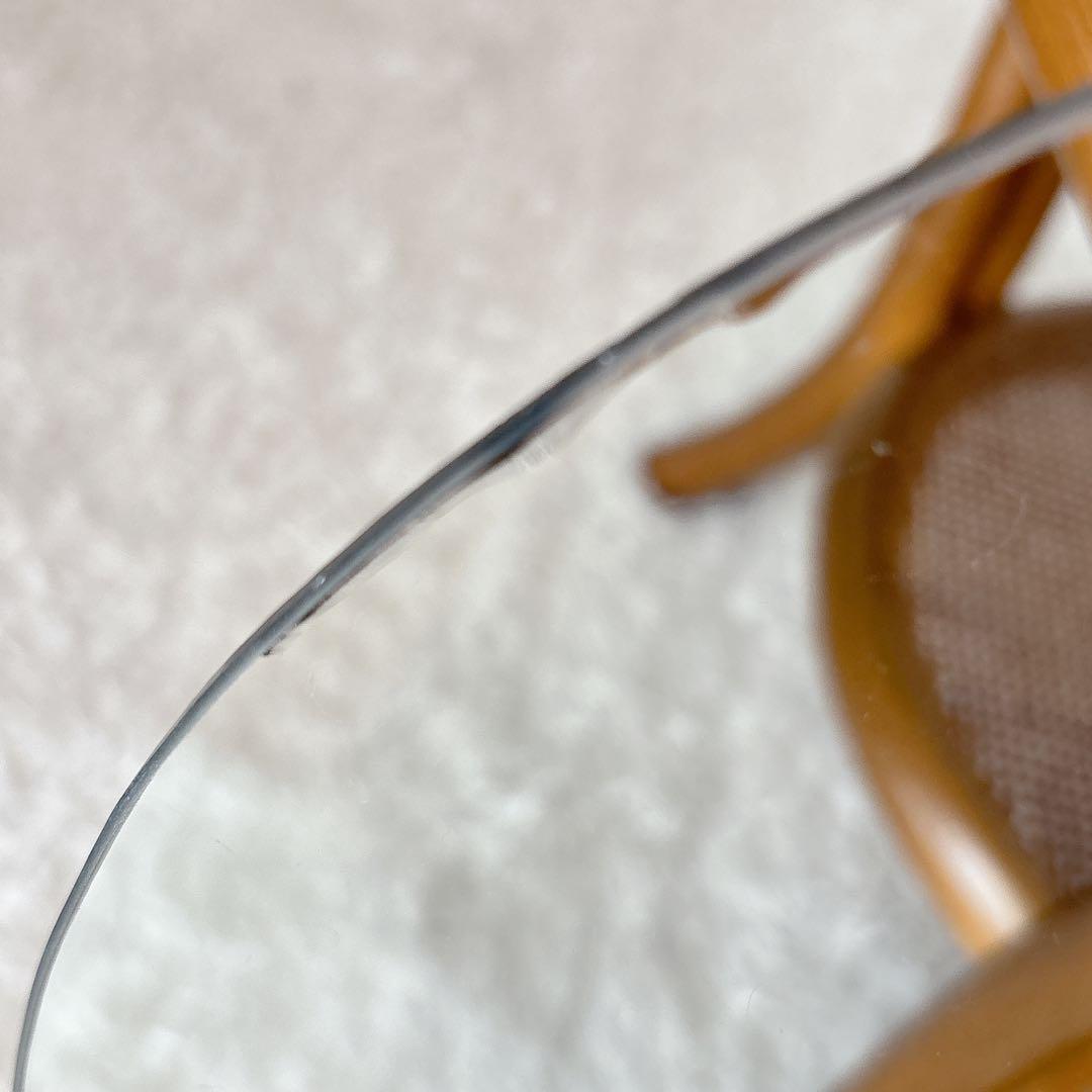 オールド 小泉】ガラストップ 籐 ラタンテーブル センターテーブル レトロ