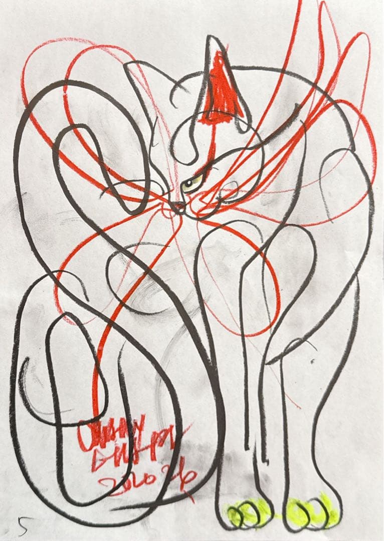 木原千春5分間ドローイング/catエスキース5 - メルカリ