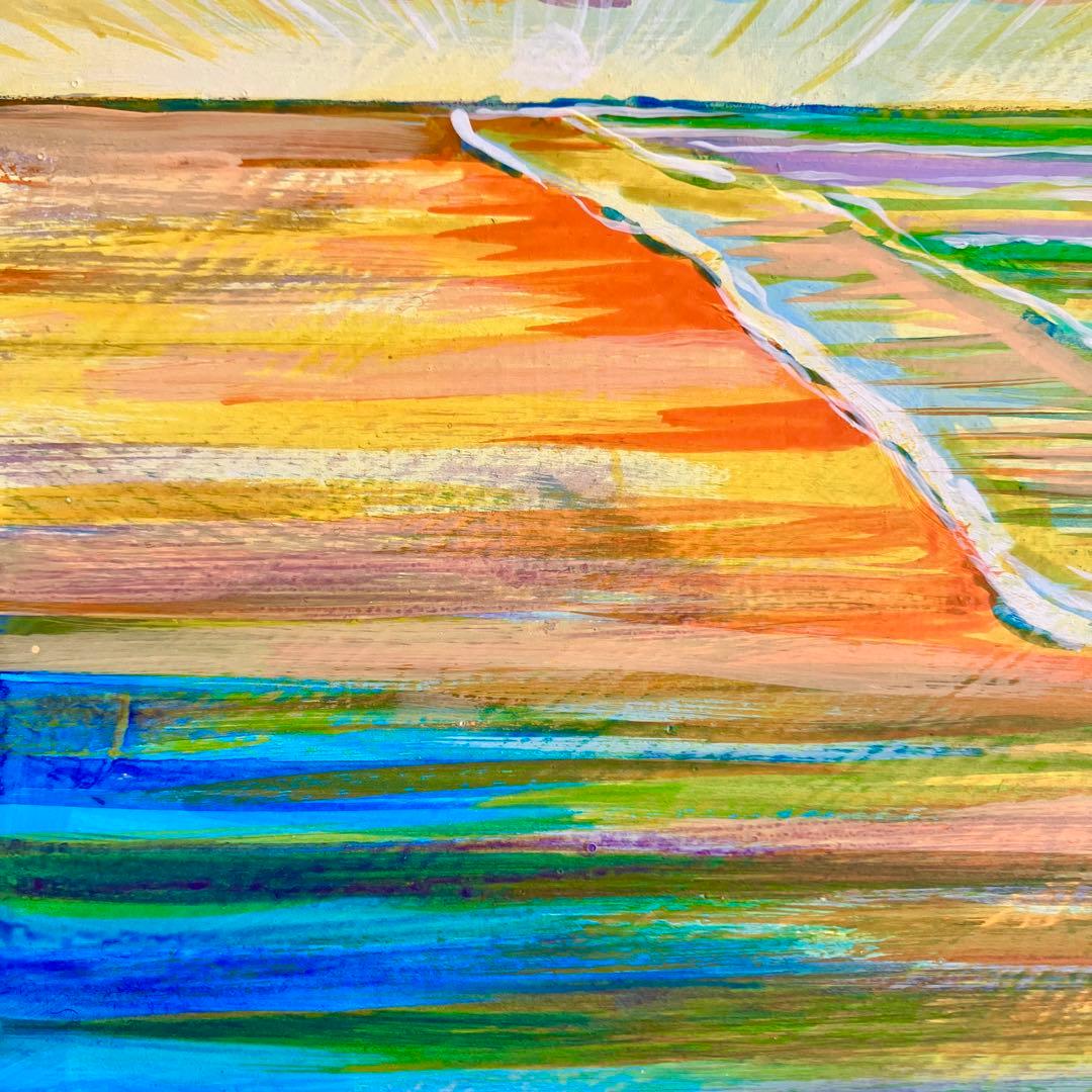 sunrise＊大きめ絵画 原画 風景画 海 空 朝日 夕日 キレイ 沖縄