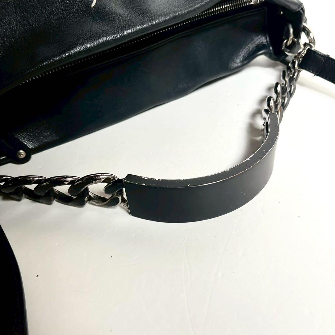 【超希少・極美品】マルジェラ 2way IDブレス チェーンショルダー 黒