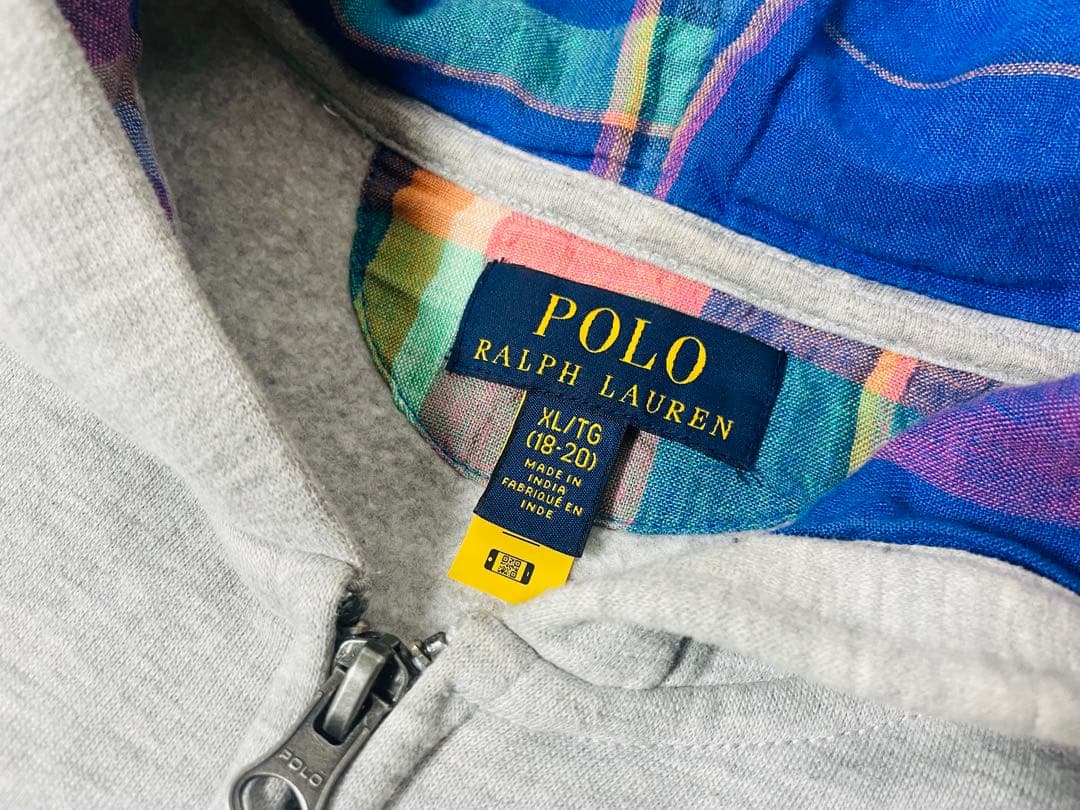 【本日中】ラルフローレン　ラルフ　パーカー　ベア　グレー　熊　刺繍