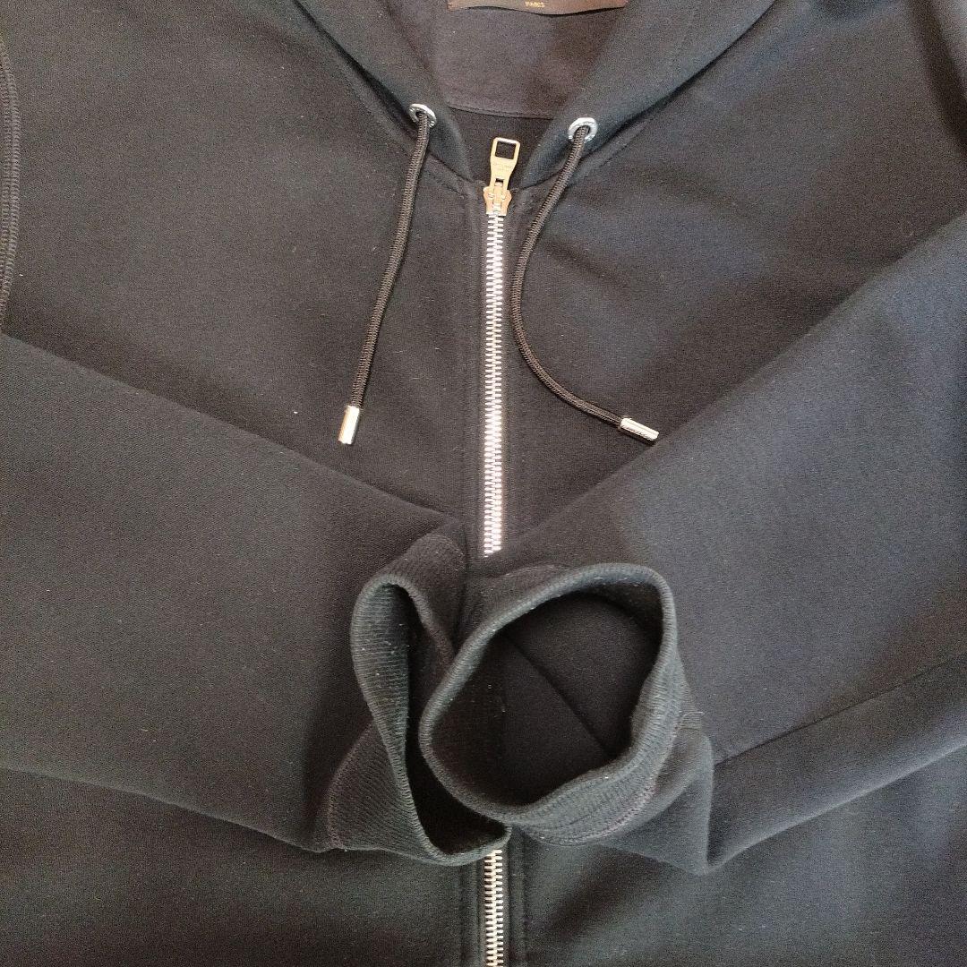 LOUIS VUITTON ジップアップパーカー シルバー金具 LVロゴ メンズ