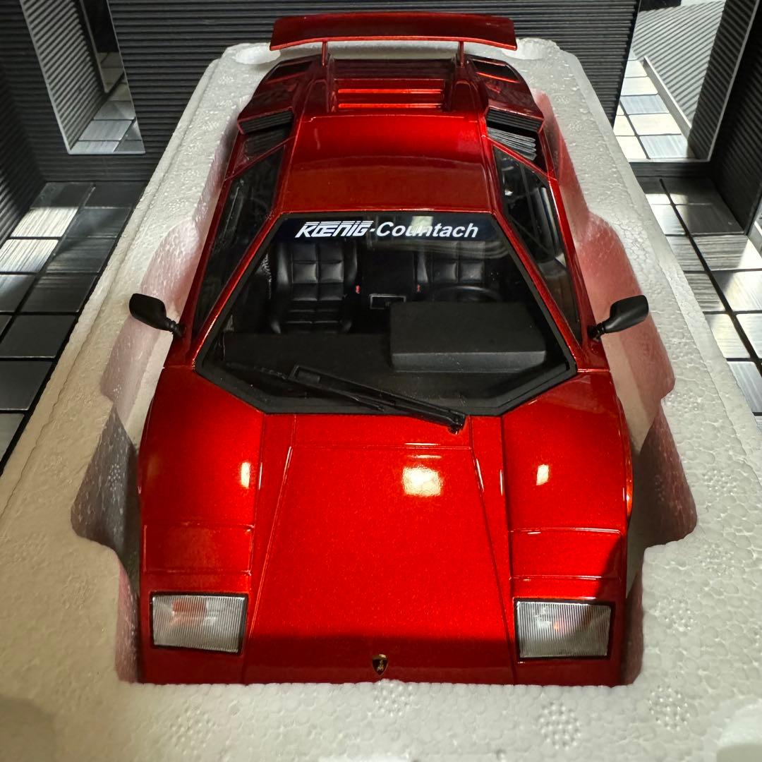 未展示品GTスピリット1/18ケーニッヒスペシャル カウンタックレッドメタリック