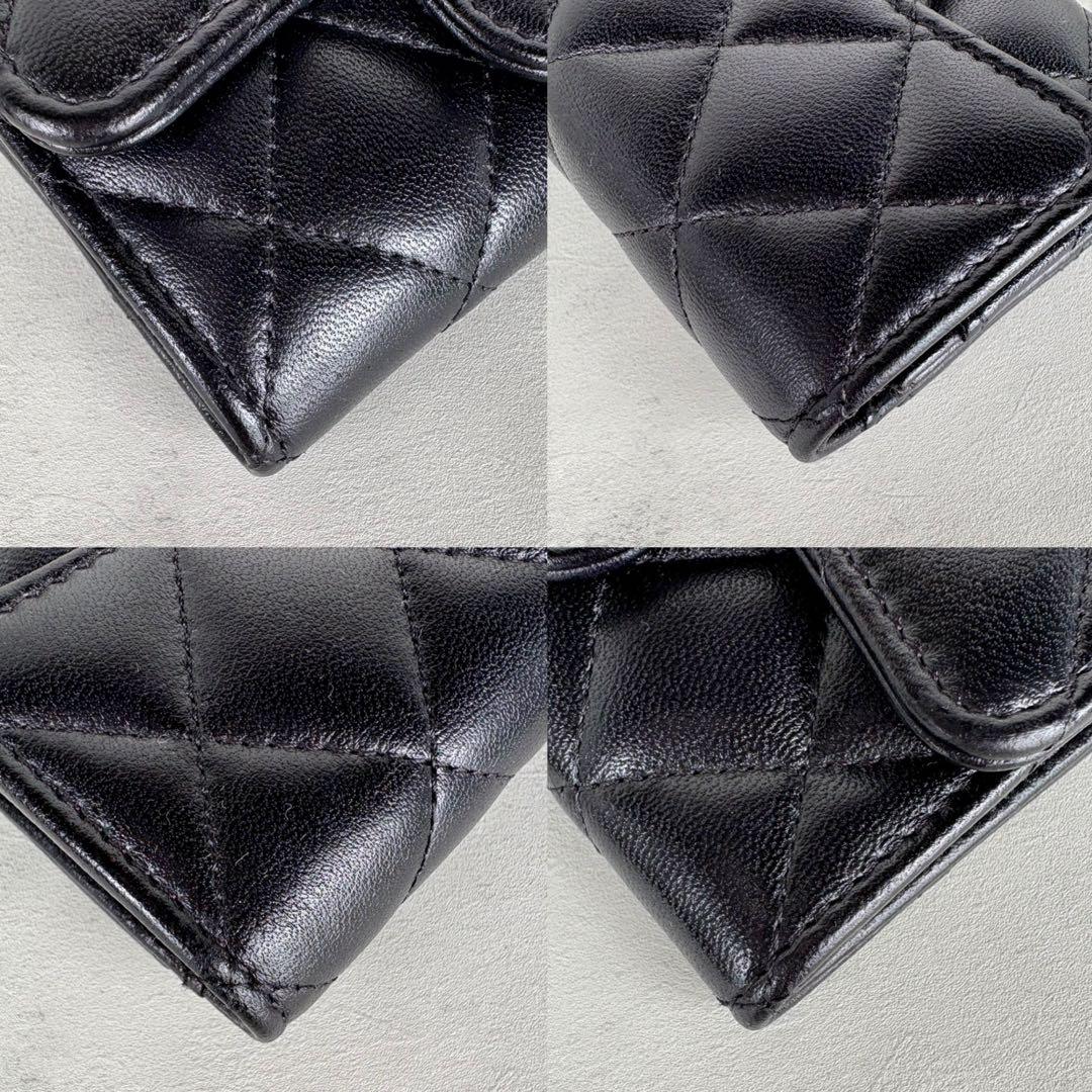 CHANEL シャネル　マトラッセ　ケース　ラムスキン　カードケース