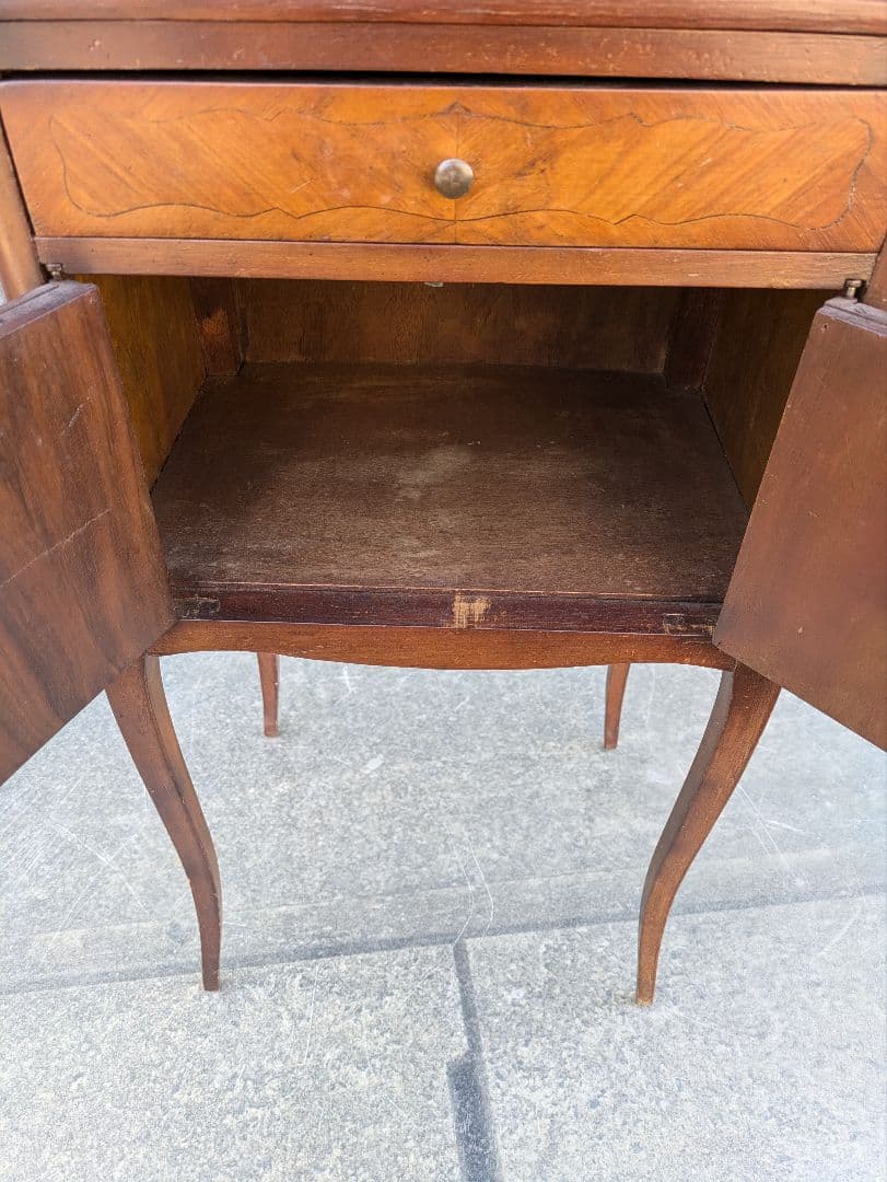 19世紀フランスアラビア文茶釉台付鉢アンティーク花台