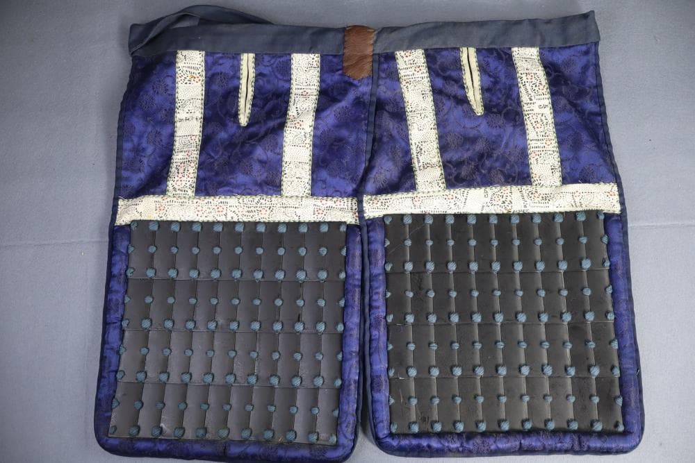 キ*ー様 大人が着用可能な甲冑一式／青糸威・黒塗胴・月形前立兜／送料込み