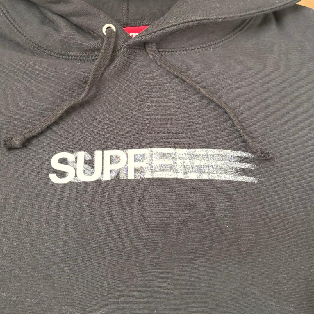 ⭐️美品⭐️Supreme シュプリーム モーションロゴ　フーディー　ブラック