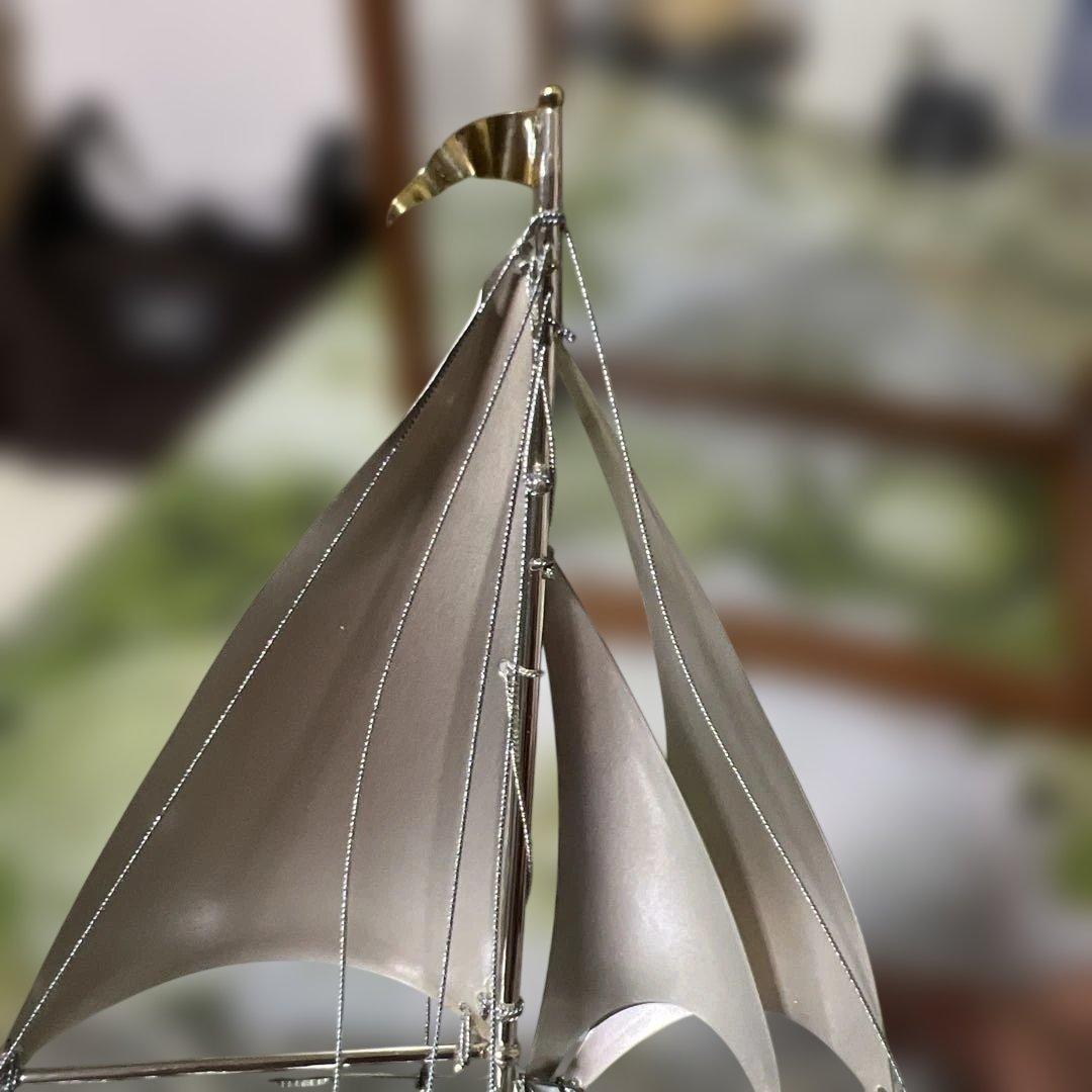 銀製　ヨット置物　シルバー