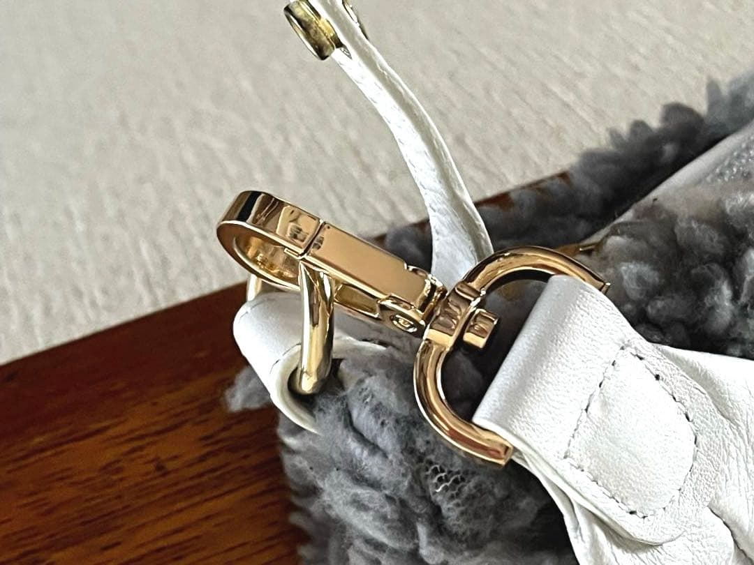 russet ラウンド　ボアショルダーバッグ 2way