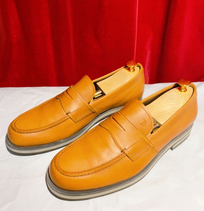 【未使用】ドッズ ローファー 薄茶 シューツリー 付