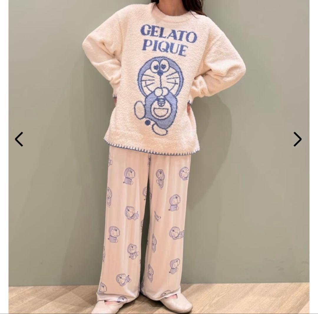 ジェラピケ　ドラえもん　ベビモコジャガードプルオーバー　パンツ2つ　計3点
