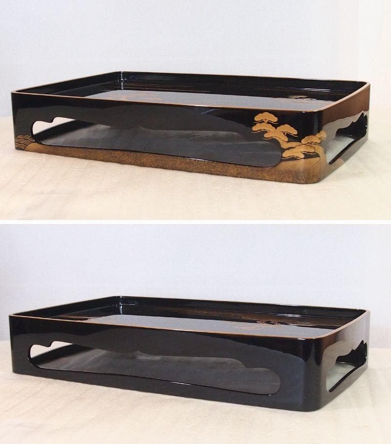 【高級・良品】輪島塗 五島屋謹製 光甫作 松島蒔絵 屠蘇器 三つ揃 山水蒔絵