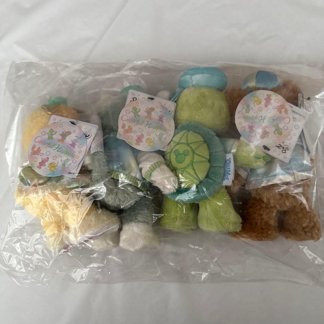 ダッフィー&フレンズ20周年　ポージープラッシー　カラフルハピネス　全7人セット