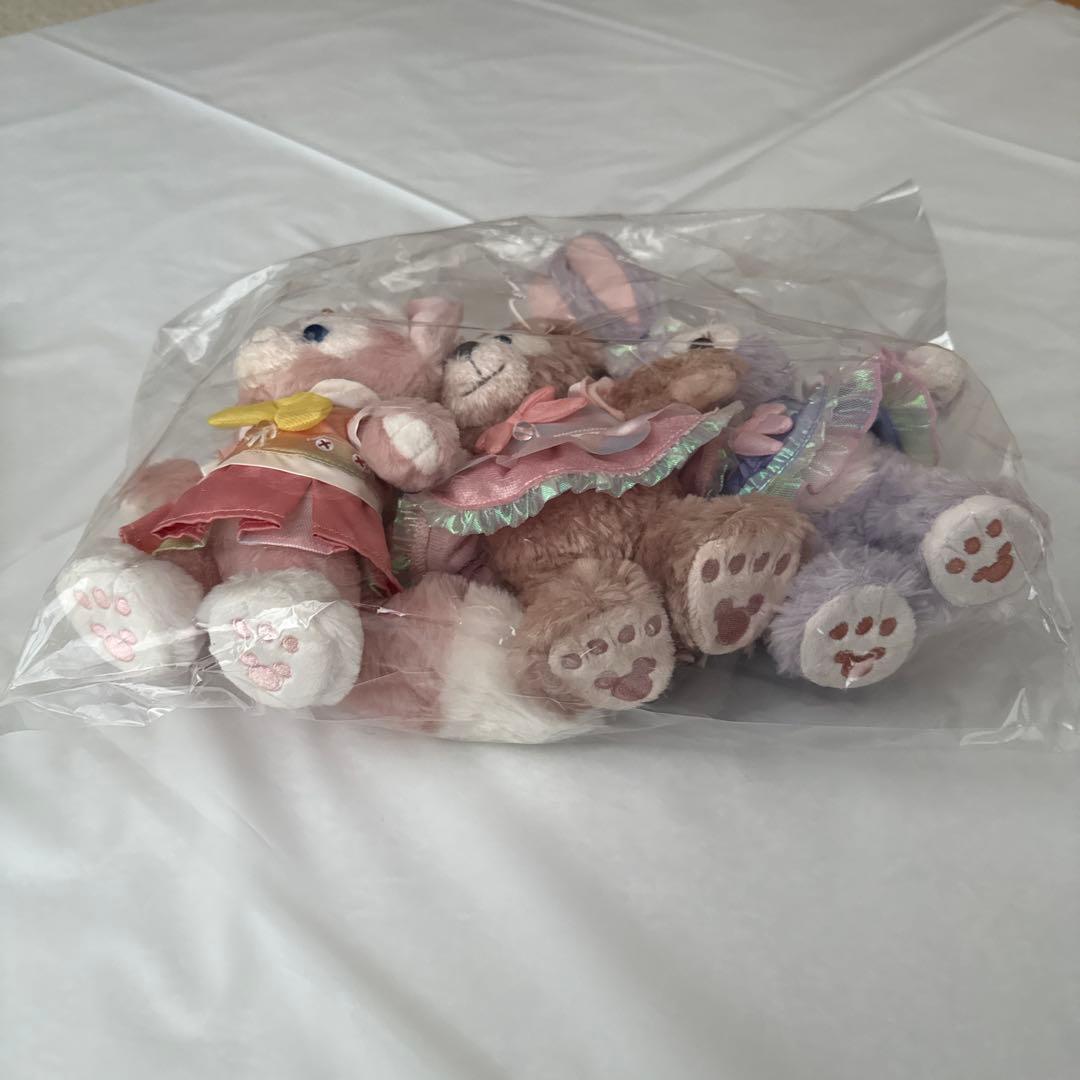 ダッフィー&フレンズ20周年　ポージープラッシー　カラフルハピネス　全7人セット