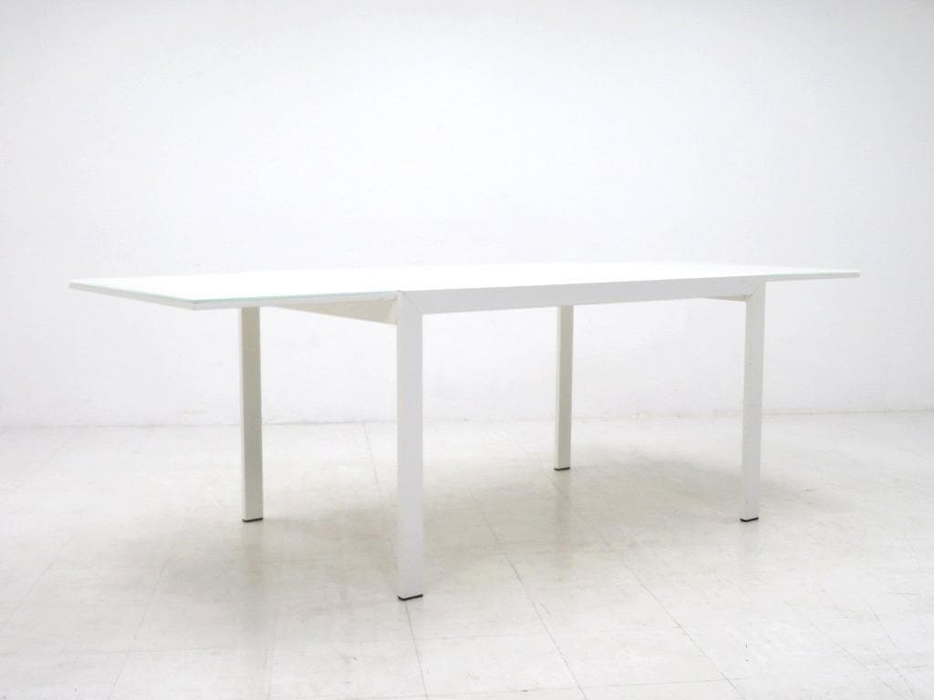 展示品　カリガリス　ガラス　伸長式　エクステンション　ダイニングテーブル