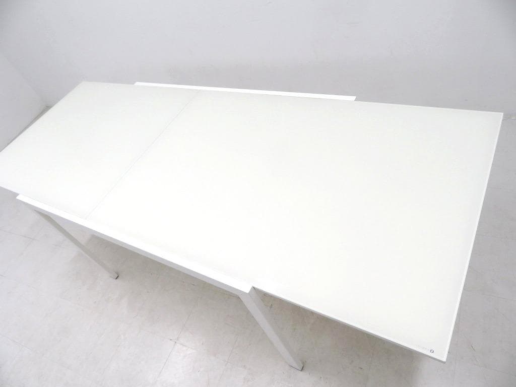 展示品　カリガリス　ガラス　伸長式　エクステンション　ダイニングテーブル