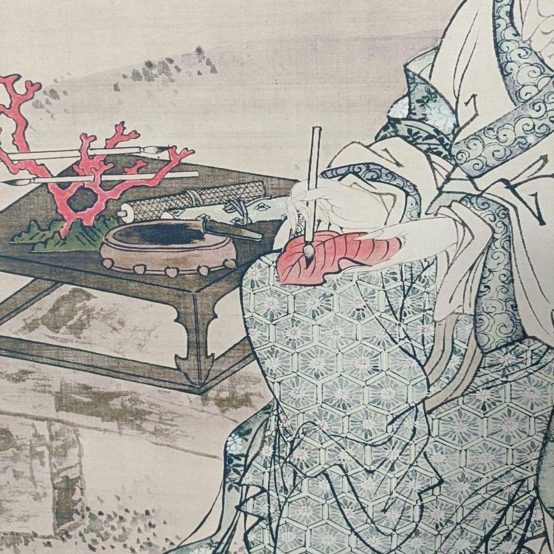 唐寅《仕女図》 三尺中堂掛軸　手工装裱済み　70×173cm／鑑賞用