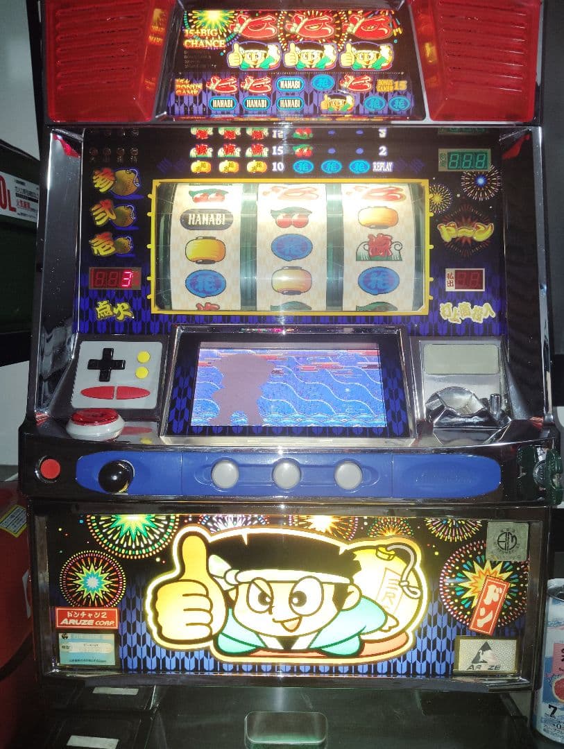 ドンちゃん2 実機　不要機付き お取り寄せ商品】アクロス ドンちゃん2 緑Ver. 中古パチスロ実機 [8ch