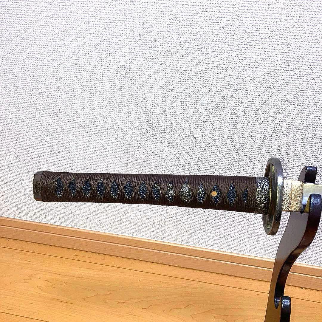 鑑賞用模造刀 大刀 模造刀用拵え 黒刷毛目塗り鞘