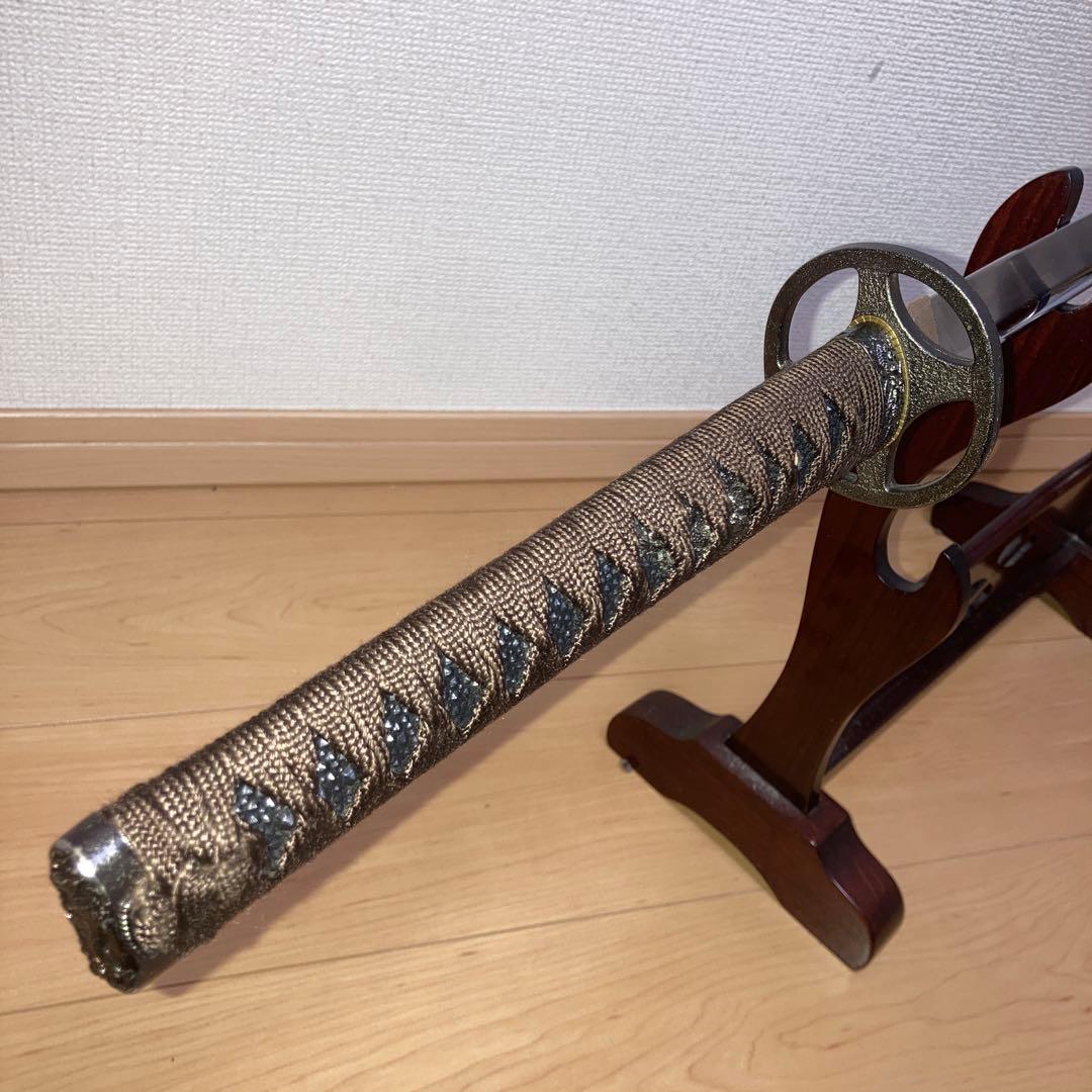 鑑賞用模造刀 大刀 模造刀用拵え 黒刷毛目塗り鞘