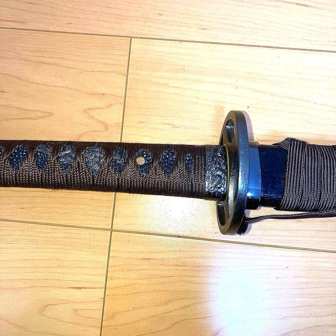 鑑賞用模造刀 大刀 模造刀用拵え 黒刷毛目塗り鞘