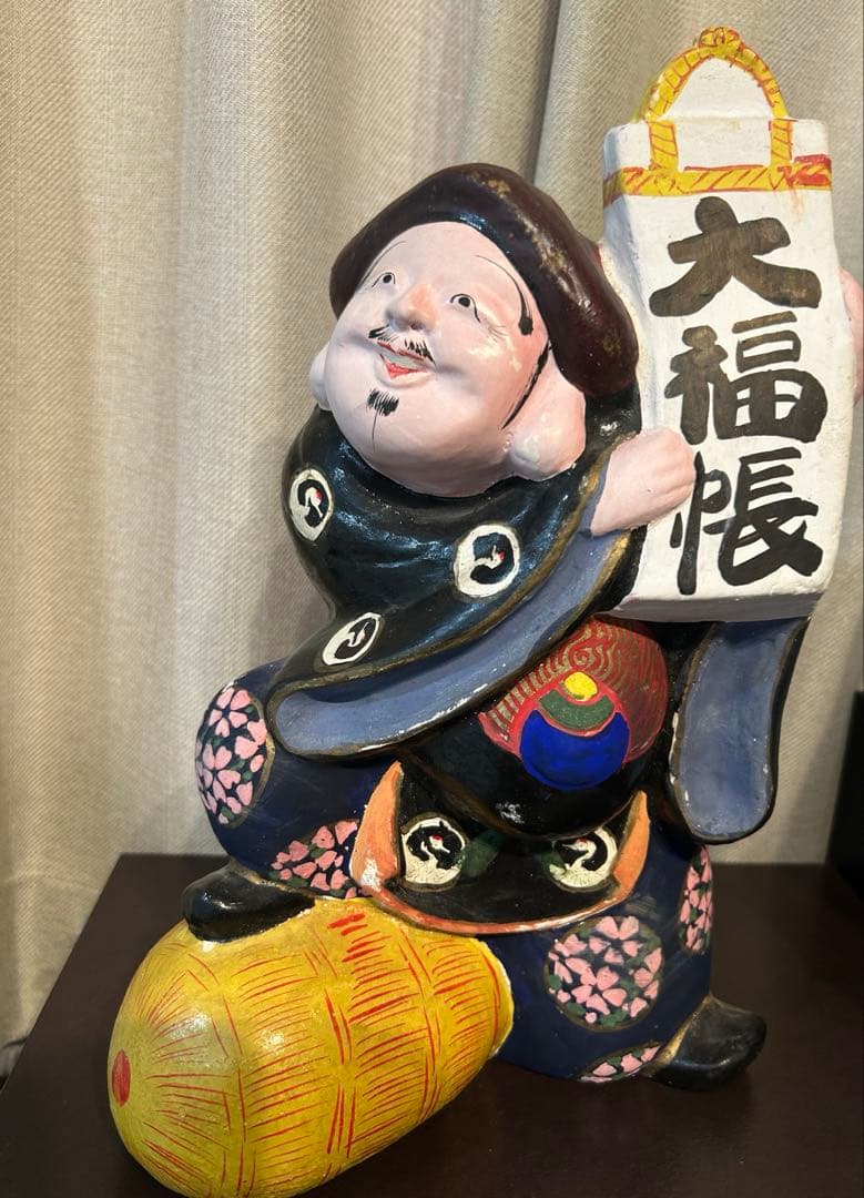 希少　長野県　中野雛人形　大福帳持ち大黒天　中野人形　中野土びな　郷土玩具 希少 長野県 中野雛人形 ふぐ乗り大黒天 中野人形 中野土びな 土雛