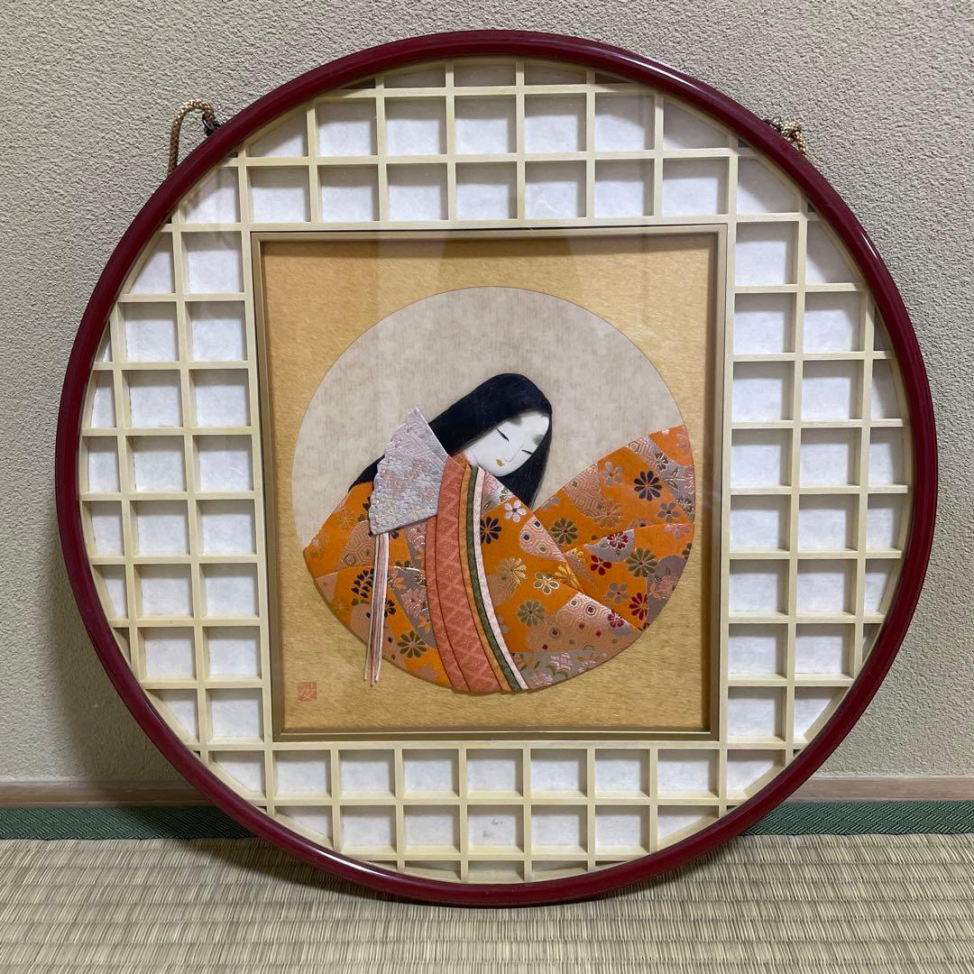 椿椿山 舞鶴旭日香海桃秀 絹本 肉筆 掛軸 南画家 渡辺崋山師事 7548