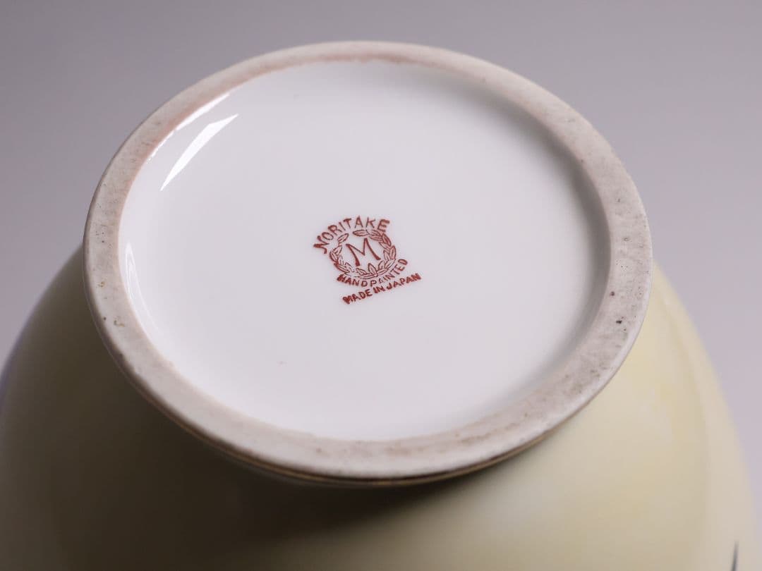 CM312】オールドノリタケ 鳥 花瓶 ラスター彩 オウム インコ 花器